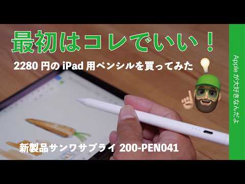 【2280円】iPad買ってペンシル迷ったら最初はコレからでいい・サンワの iPadスタイラスペン200-PEN041を買ってみた